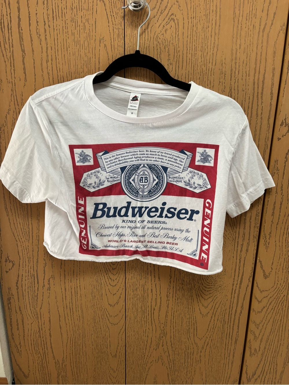 Budweiser Red & White Cropped Tee